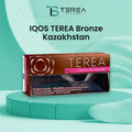 TEREA Bronze Kazakhstan IQOS ILUMA tobacco sticks with a rich tobacco blend, subtle woodiness, and light nutty flavor characteristics