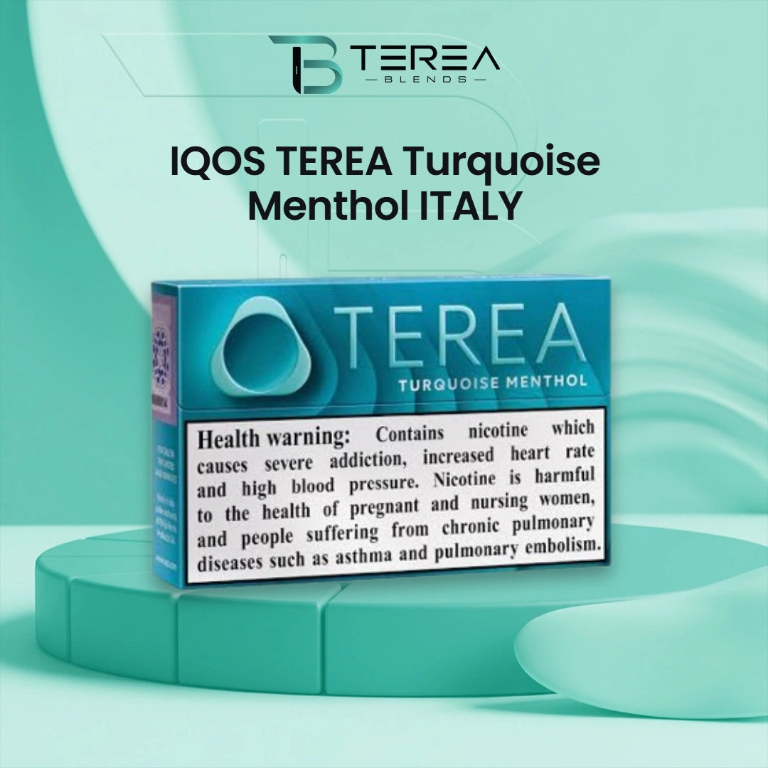 IQOS TEREA Turquoise Menthol ITALY flavor for IQOS Iluma devices in Dubai