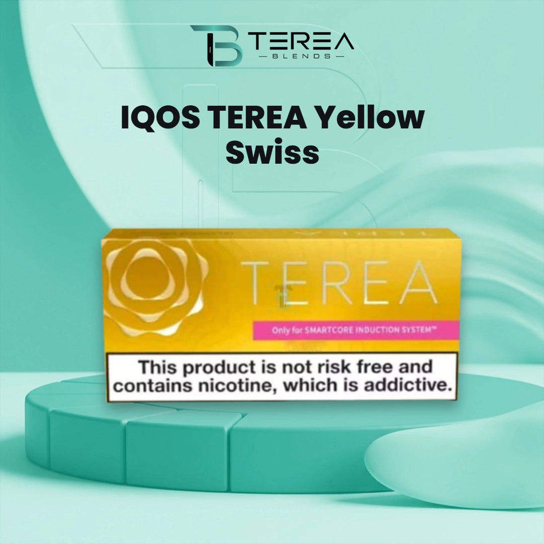 TEREA Yellow Swiss carton with 10 packs of heated tobacco sticks