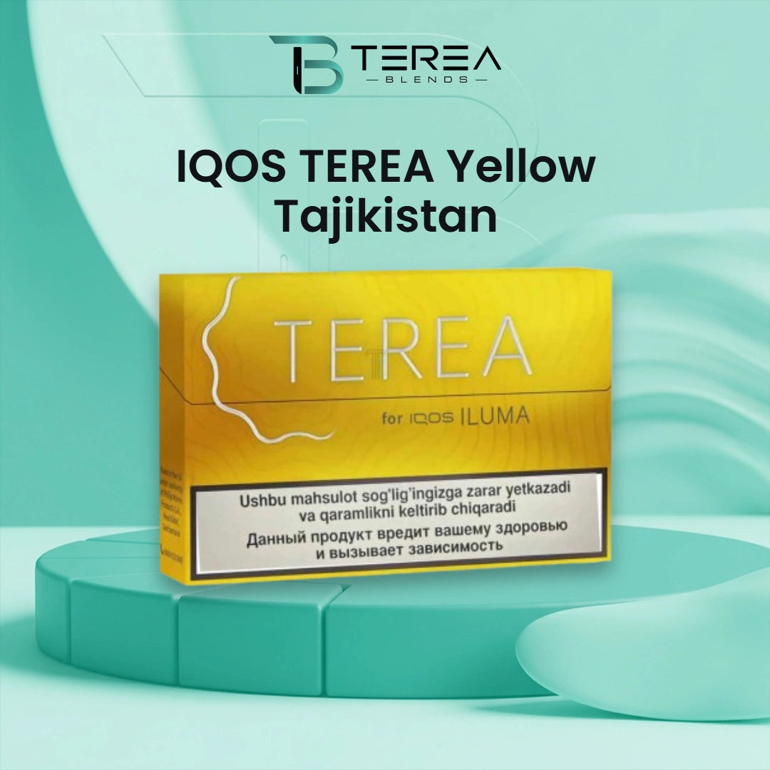 TEREA Yellow Tajikistan heated tobacco sticks compatible with the IQOS ILUMA series in Dubai