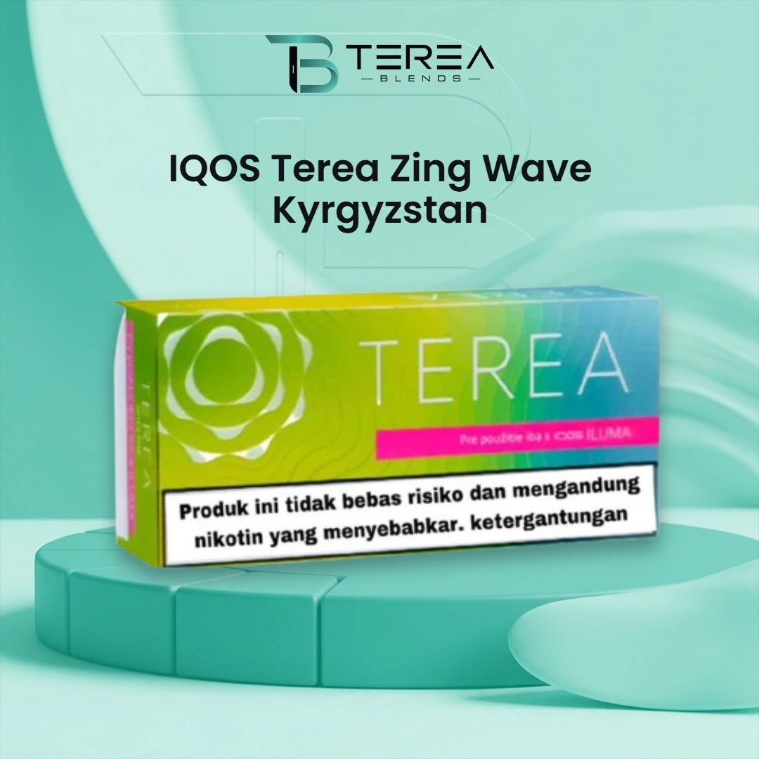 1TEREA Amber Kyrgyzstan heated tobacco product image featuring its 20-stick pack format and SMARTCORE induction heating compatibility in the UAE